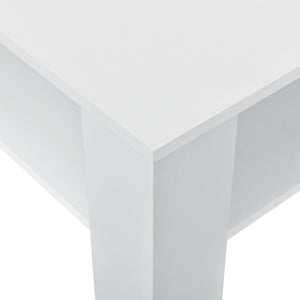 Mesa de centro Aachen 60x60x40 cm con estante Blanco en.casa