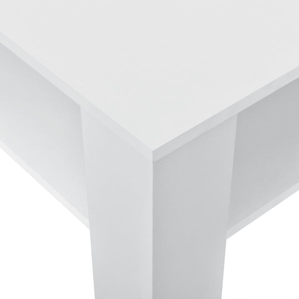 Mesa de centro Aachen 60x60x40 cm con estante Blanco en.casa