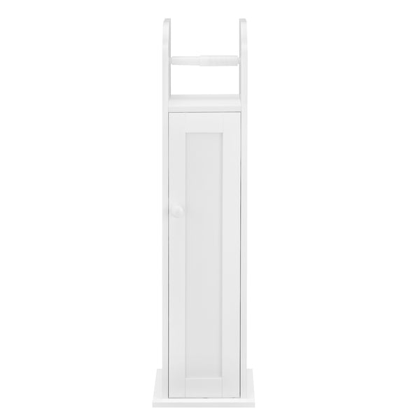 Portarrollos de papel higiénico Falkenberg 78x20x18 cm Armario de baño con estante Blanco en.casa