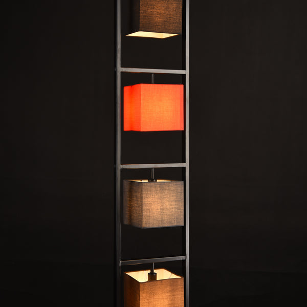 Lámpara de pie Tavira 147 cm 4xE14 Máx. 40W Estilo industrial Metal Multicolor lux.pro