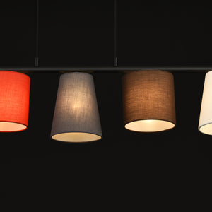 Lámpara colgante Mysen de 5 luces Tela Negra lux.pro
