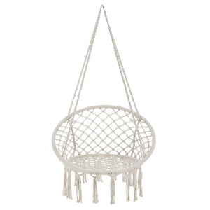 Silla colgante Tampico Máx. 100 kg para interior y exterior Crema casa.pro