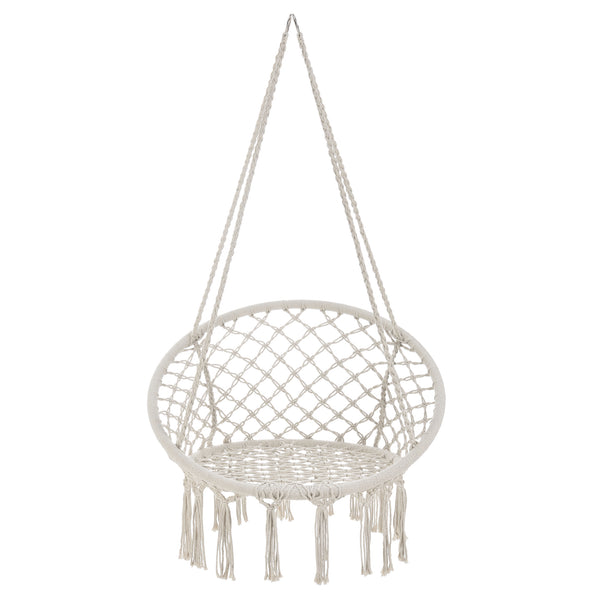 Silla colgante Tampico Máx. 100 kg para interior y exterior Crema casa.pro