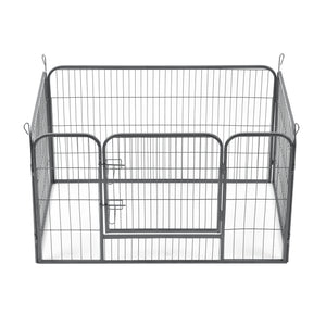 Parque para cachorros 125x85x70 cm acero plata pro.tec