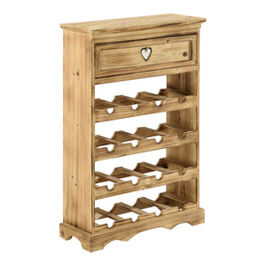 Estante para vino Mosel 86x55x22 cm para 16 botellas con cajón en.casa