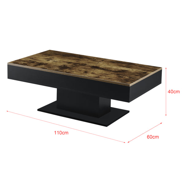 Mesa de centro Lünen aspecto madera/negro [en.casa]