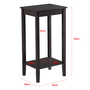 Mesa auxiliar Thun 74x38x30 cm MDF color café en.casa