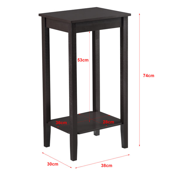 Mesa auxiliar Thun 74x38x30 cm MDF color café en.casa