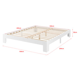 Cama de madera Raisio con colchón de espuma fría varios colores y tamaños en.casa