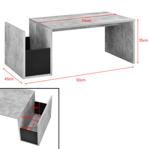 Mesa de centro Bollnäs 90x45x35 cm con compartimento de almacenamiento varios colores en.casa
