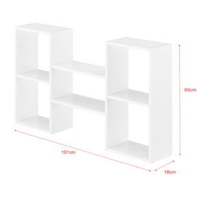 Estantería de pared Lillesand con 5 estantes 101x18x60 cm Blanco [en.casa]