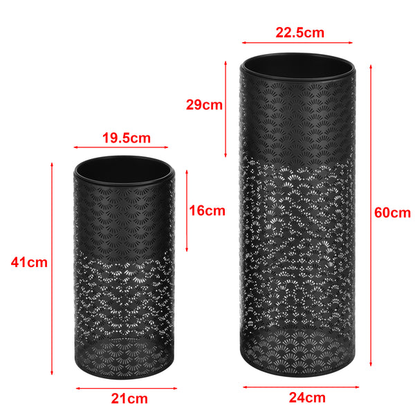 Soporte para flores Virton juego de 2 negro en.casa