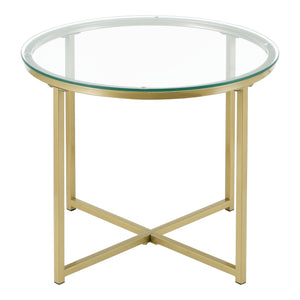 Mesa auxiliar Alavieska estructura de acero 50 x 42 cm Oro en.casa