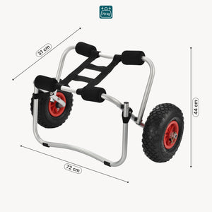 Carro de Transporte Kayak Drau aluminio 72 x 31 x 44 cm [in.tec]
