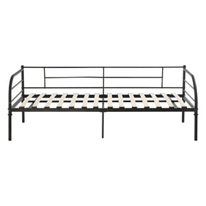 Cama de metal Falun 90x200cm con colchón Negro en.casa
