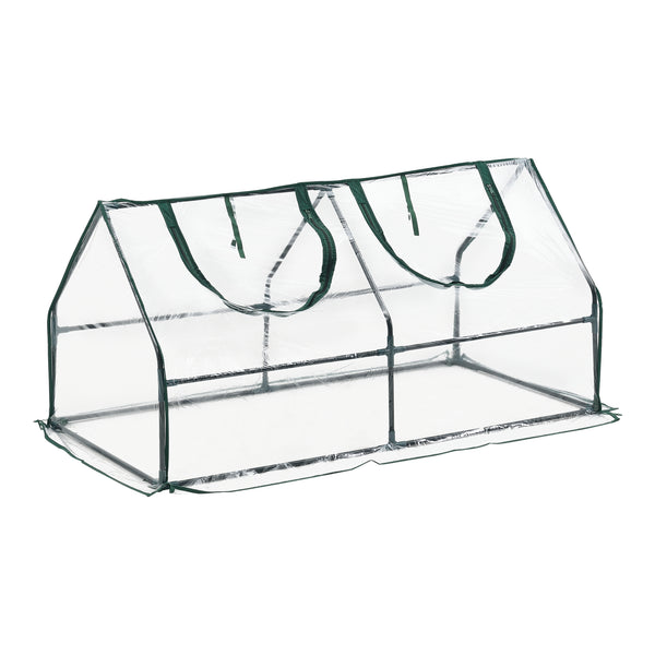 Mini invernadero Laubach 120x60x60cm película de PVC transparente [en.casa]