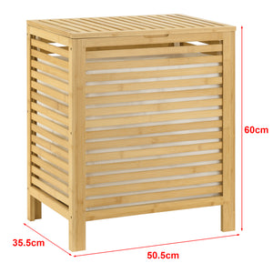 Cesto de ropa de bambú Skövde [en.casa]