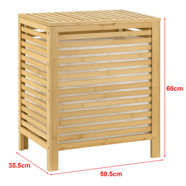 Cesto de ropa de bambú Skövde [en.casa]