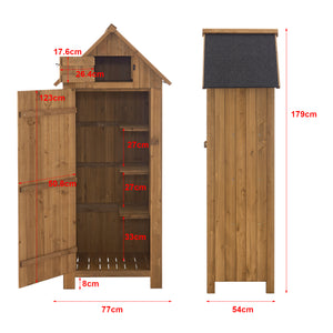 Armario para dispositivos Ottrott 179x77x54cm Almacén de leña Estantería para leña [en.casa]