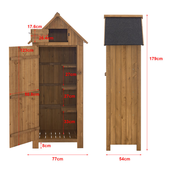 Armario para dispositivos Ottrott 179x77x54cm Almacén de leña Estantería para leña [en.casa]