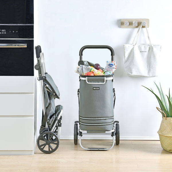 Carrito de compras Namborn 41 litros hasta 20 kg Gris oscuro [en.casa]