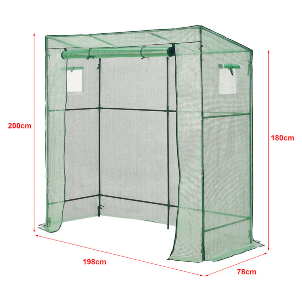 Invernadero Vlaardingen 198x78x200cm Verde [en.casa]