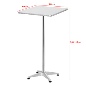 Mesa de bar y bistró Järpen Ajustable en altura Cuadrada [en.casa]