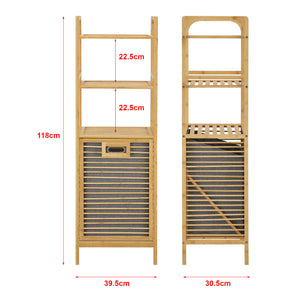 Estante para ropa de bambú Tidaholm 118x39,5x30,5cm [en.casa]