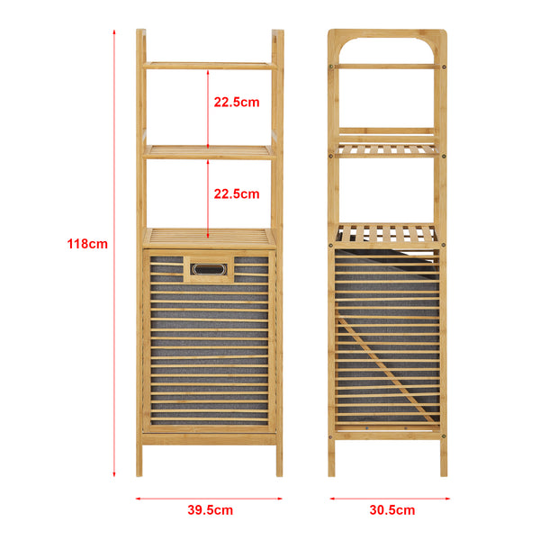 Estante para ropa de bambú Tidaholm 118x39,5x30,5cm [en.casa]