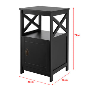Mesa auxiliar Utajärvi Mesa de café 74x40x40cm Mesa de centro negra [en.casa]