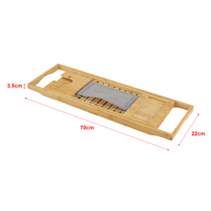 Estante para bañera Orivesi de bambú extensible 70 - 105,5 cm [en.casa]