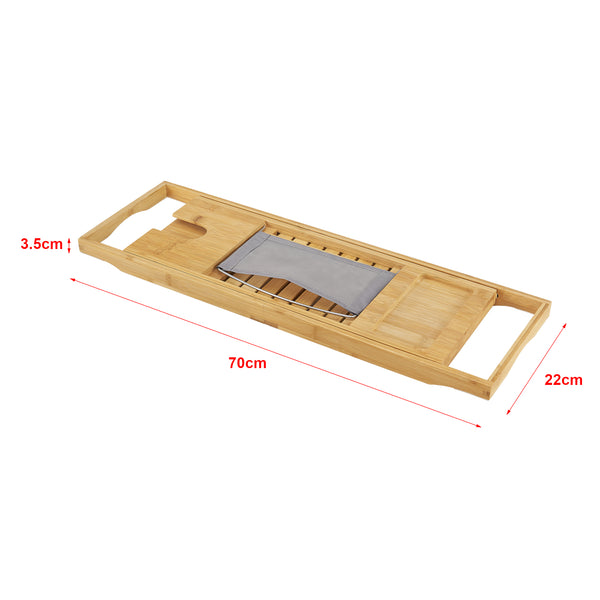 Estante para bañera Orivesi de bambú extensible 70 - 105,5 cm [en.casa]