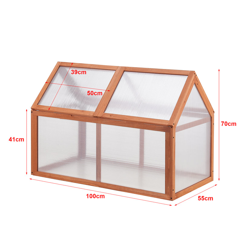 Esquema acotado Cajón de cultivo Duiven 100 x 55 cm Madera de pino [casa.pro]