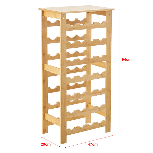 Estante para vino Äänekoski 94x47x29 cm Bambú natural [en.casa]