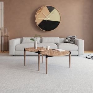 Mesa de centro Kristinestad con 2 tableros de mesa Natur [en.casa]