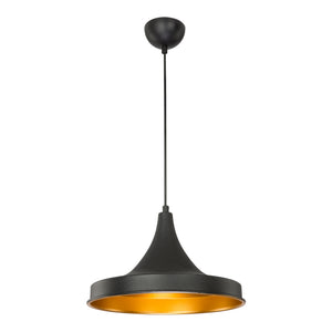 Lámpara colgante Bamber Bridge 22,5 x 32,5 cm 1 llama Negro / Color latón [lux.pro]