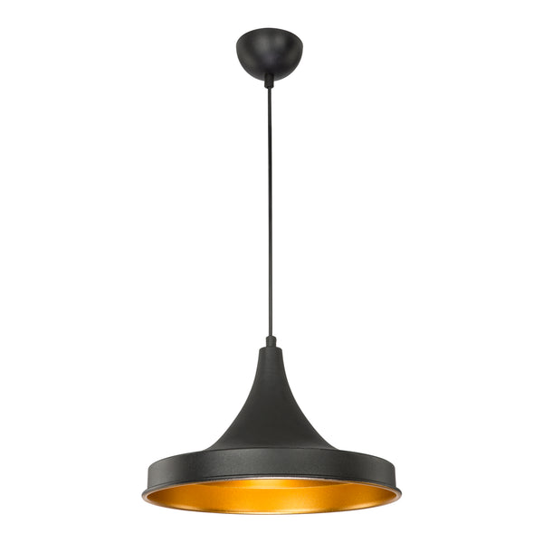 Lámpara colgante Bamber Bridge 22,5 x 32,5 cm 1 llama Negro / Color latón [lux.pro]
