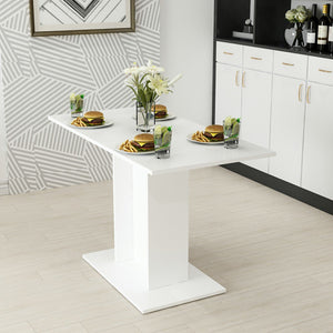 Mesa de comedor Galten para 4 personas Blanco [en.casa]