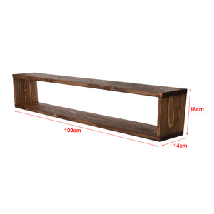 Estantería de pared Næstved en juego de 3 piezas Madera de pino, teñida [en.casa]
