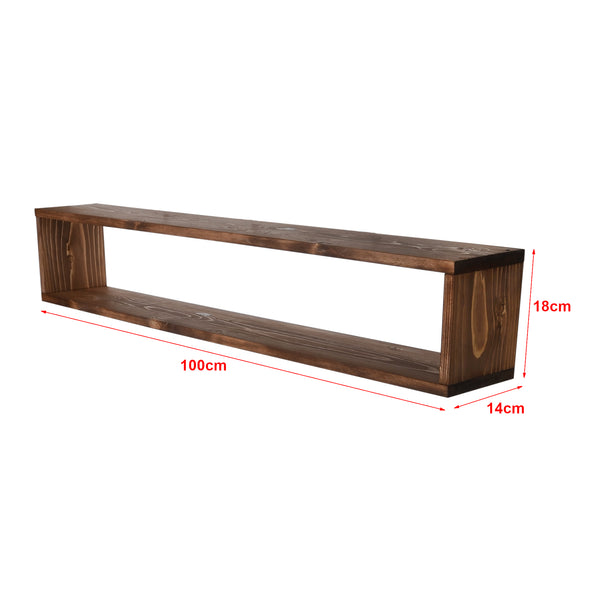 Estantería de pared Næstved en juego de 3 piezas Madera de pino, teñida [en.casa]