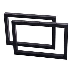 Estructura de mesa Lunderskov juego de 2 acero 35x50cm negro [en.casa]