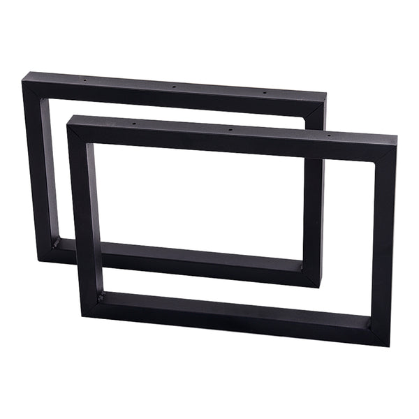 Estructura de mesa Lunderskov juego de 2 acero 35x50cm negro [en.casa]