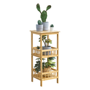 Estantería de pie Pyhäjärvi Bambú 79x33x33 cm Natural [en.casa]