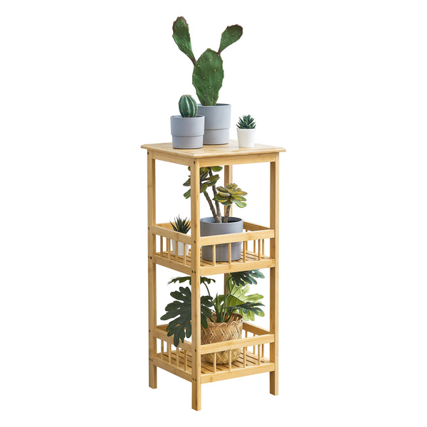 Estantería de pie Pyhäjärvi Bambú 79x33x33 cm Natural [en.casa]