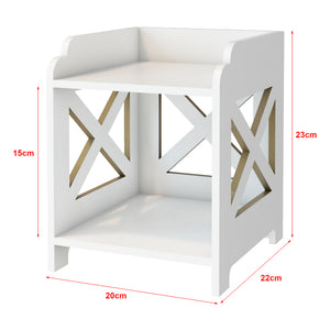 Organizador de baño Struer 23x20x22 cm Blanco [en.casa]