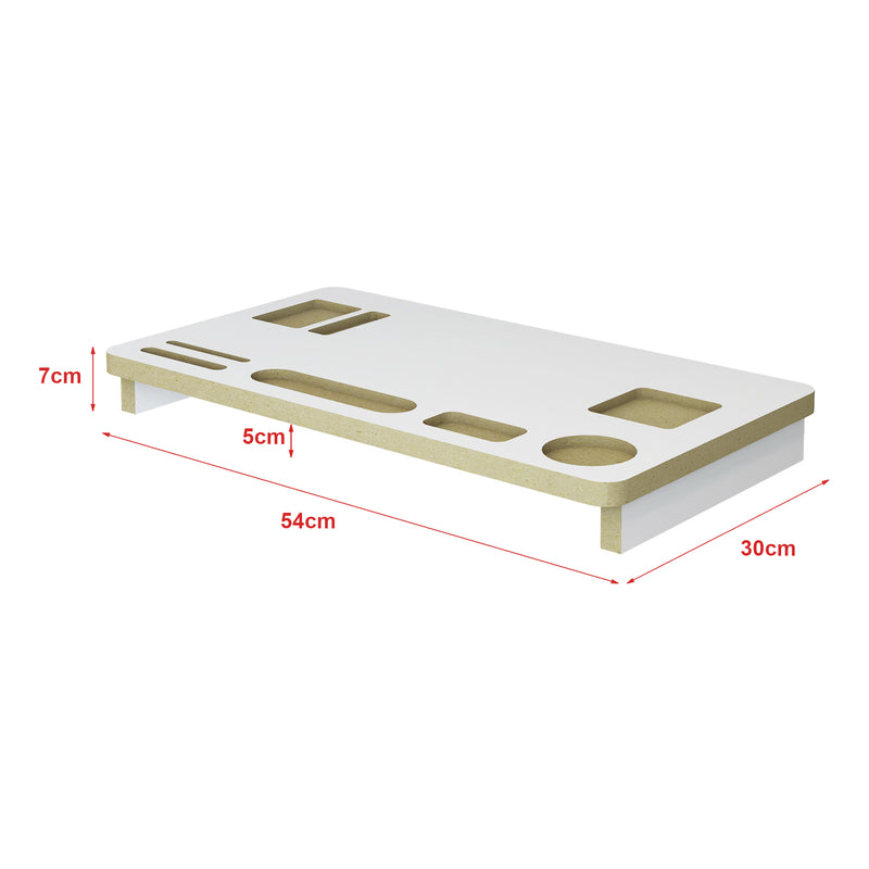 Esquema acotado Soporte para monitor Tjele 54 x 30 x 7 cm Blanco [en.casa]