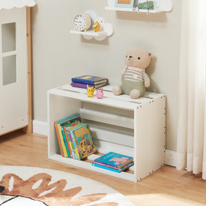 Mesa auxiliar Rønde aglomerado 43 x 64 x 33 cm blanco [en.casa]