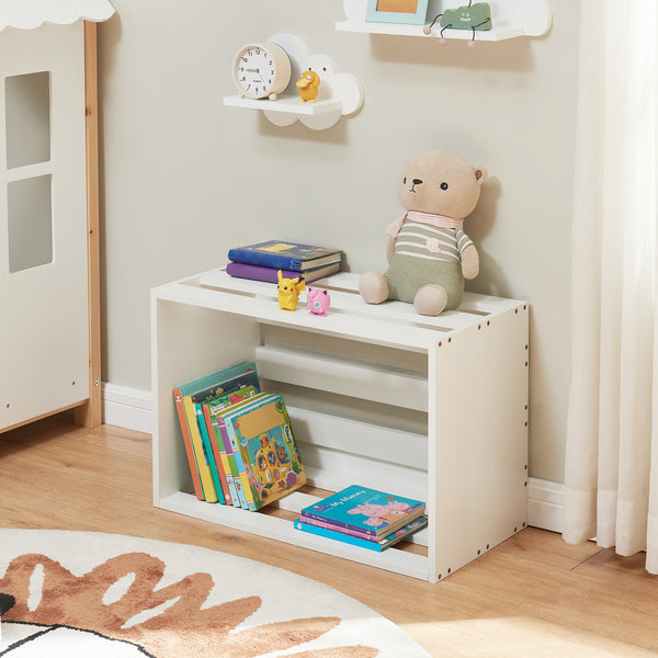 Mesa auxiliar Rønde aglomerado 43 x 64 x 33 cm blanco [en.casa]