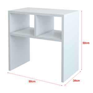 Mesa auxiliar Ravnsborg 50x50x30 cm Blanco [en.casa]