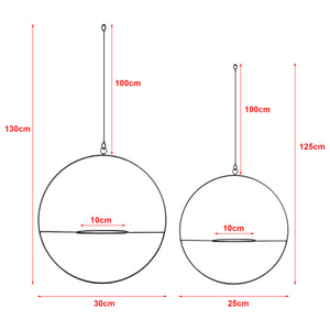 Colgador de plantas Opsterland en juego de 2 unidades negro [en.casa]
